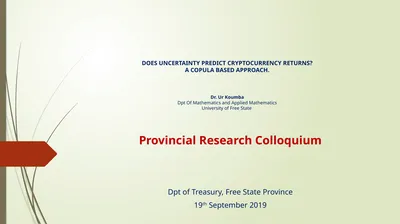 DOES UNCERTAINTY PREDICT CRYPTOCURRENCY RETURNS? A