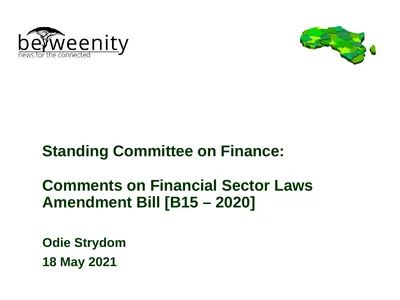 Standing Committee on Finance: Comments on