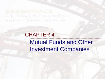 Mutual Funds and Other Investment Companies