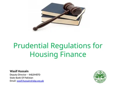 Prudential Regulations for Housing Finance Wasif