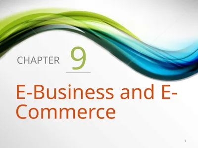 9 E-Business and E-Commerce 1 Overview of
