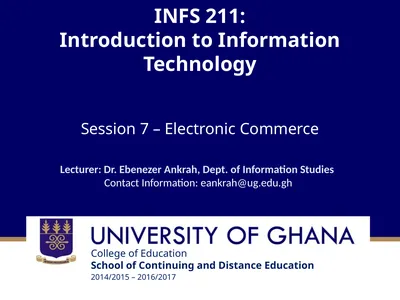 INFS 211: Introduction to Information Technology
