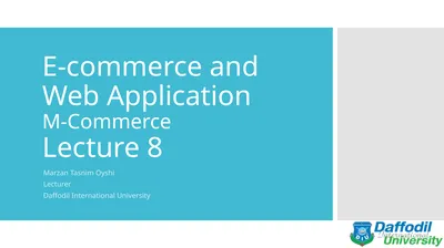 E-commerce and Web Application M-Commerce Lecture
