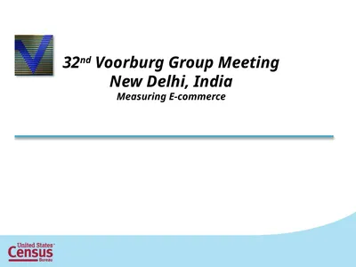 32nd Voorburg Group Meeting New Delhi, India