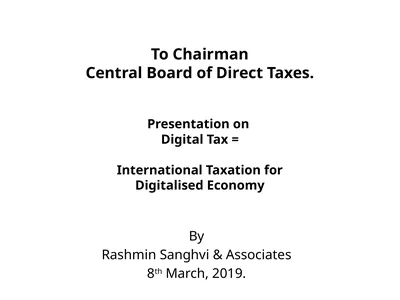 Presentation on Digital Tax = International