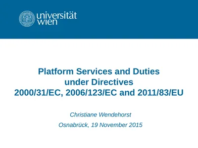 Platform Services and Duties under Directives
