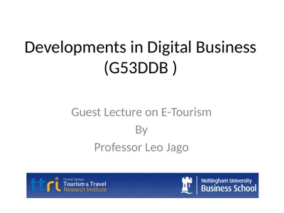 Developments in Digital Business (G53DDB ) Guest