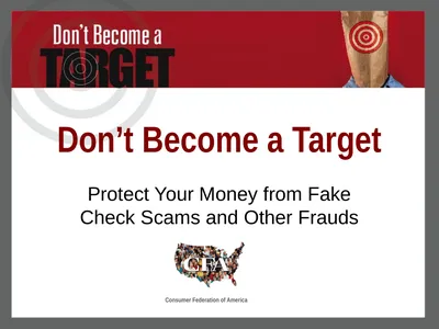 Don’t Become a Target Protect Your Money from Fake