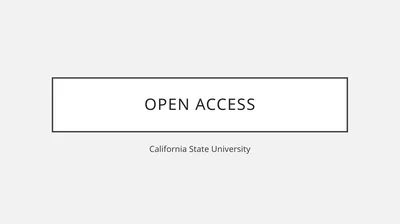 Open Access California State University 0pen