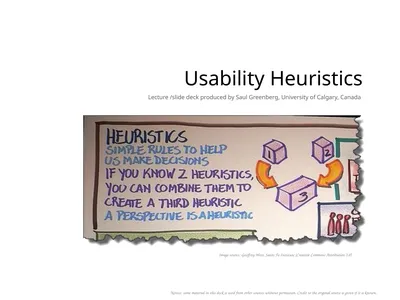 Usability Heuristics Lecture /slide deck produced