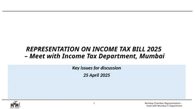 REPRESENTATION ON INCOME TAX BILL 2025 – Meet with