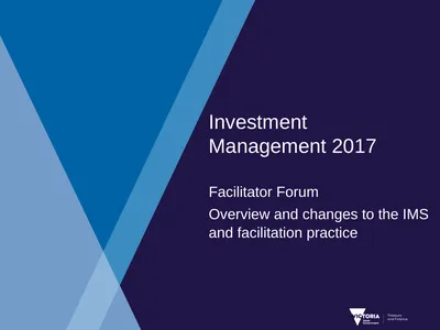 Investment Management 2017 Facilitator Forum