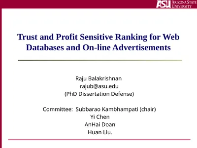 Trust and Profit Sensitive Ranking for Web