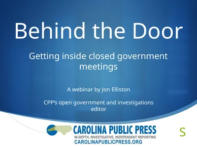 Behind the Door Getting inside closed government