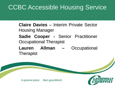 CCBC Accessible Housing Service Claire Davies –