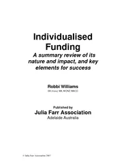 julia farr association 2007 individualised funding a summa