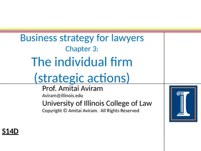 Business strategy for lawyers Chapter 3: The