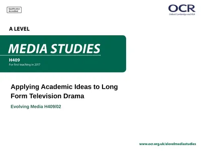 Applying Academic Ideas to Long Form Television