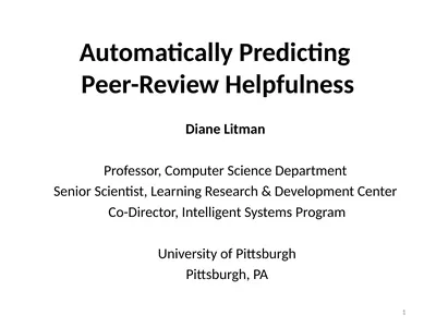 Automatically Predicting Peer-Review Helpfulness
