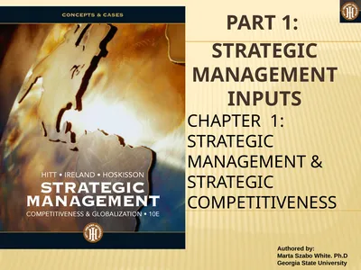 PART 1: STRATEGIC MANAGEMENT INPUTS CHAPTER 1: