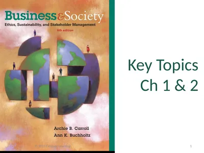 Key Topics Ch 1 & 2 © 2015 Cengage Learning