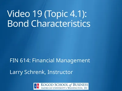 FIN 614: Financial Management Larry Schrenk,