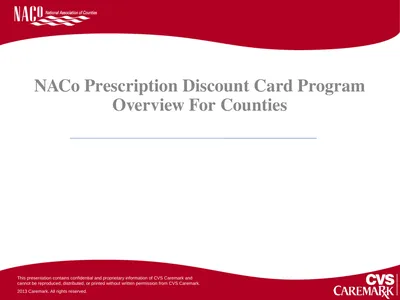 NACo Prescription Discount Card Program Overview