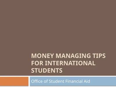 Money Managing Tips for International Students