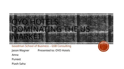OYO Hotels Dominating the US market Goodman School