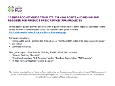 These pocket guides provide cashiers with a
