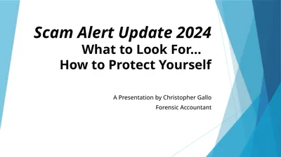 Scam Alert Update 2024 What to Look For… How to