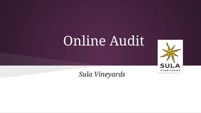 Online Audit Sula Vineyards Executive Summary Sula