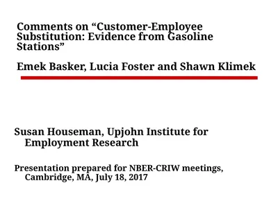 Comments on “Customer-Employee Substitution: