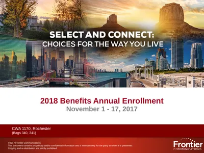November 1 - 17, 2017 ©2017 Frontier