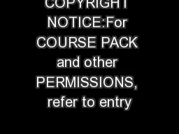 COPYRIGHT NOTICE:For COURSE PACK and other PERMISSIONS, refer to entry
