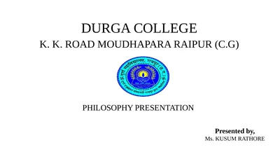 DURGA COLLEGE K. K. ROAD MOUDHAPARA RAIPUR (C.G)