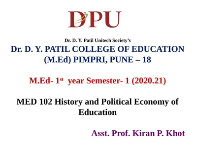 Dr. D. Y. Patil Unitech Society’s Dr. D. Y. PATIL
