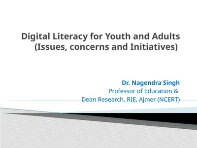 Digital Literacy for Youth and Adults (Issues,
