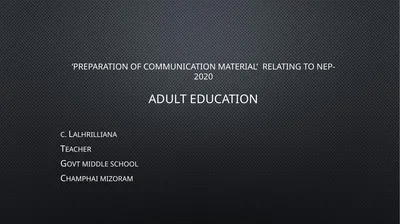 ‘Preparation of communication material’ relating