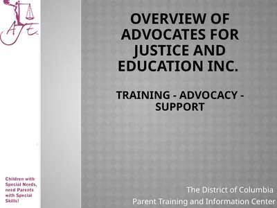 Overview of Advocates for Justice and Education