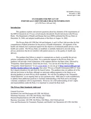 OCR HIPAA PrivacyDecember 3, 2002Revised April 3, 20031STANDARDS FOR P