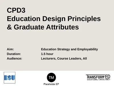 CPD3 Education Design Principles & Graduate