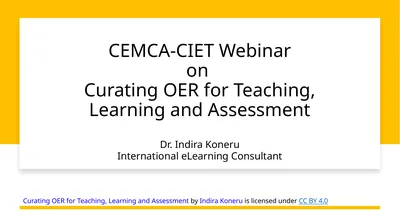 CEMCA-CIET Webinar on Curating OER for Teaching,