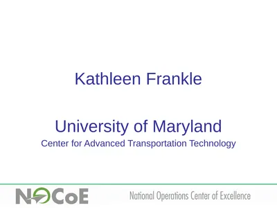 Kathleen Frankle University of Maryland Center for