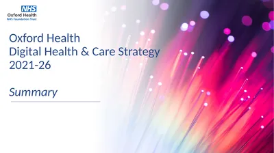 Oxford Health Digital Health & Care Strategy