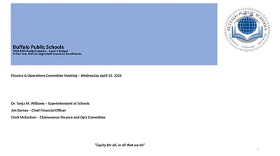 Buffalo Public Schools 2024-2025 Budget Update –
