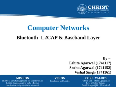 Computer Networks Bluetooth- L2CAP & Baseband