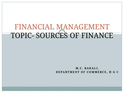 M.C. Bakali, Department Of Commerce, H G C