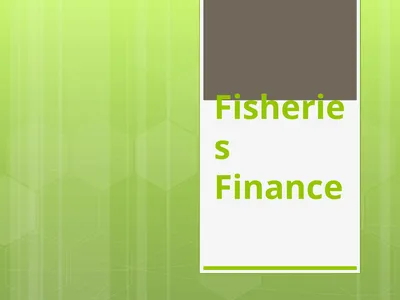 Fisheries Finance Meaning Fisheries finance