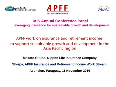 IAIS Annual Conference Panel Leveraging insurance